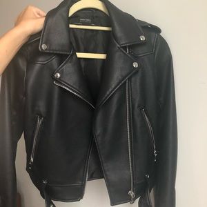Zara faux leather jacket